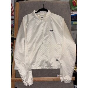 Vans Off the Wall Heart Lizzie Armanto Coaches Jacket Snap Button Size XL